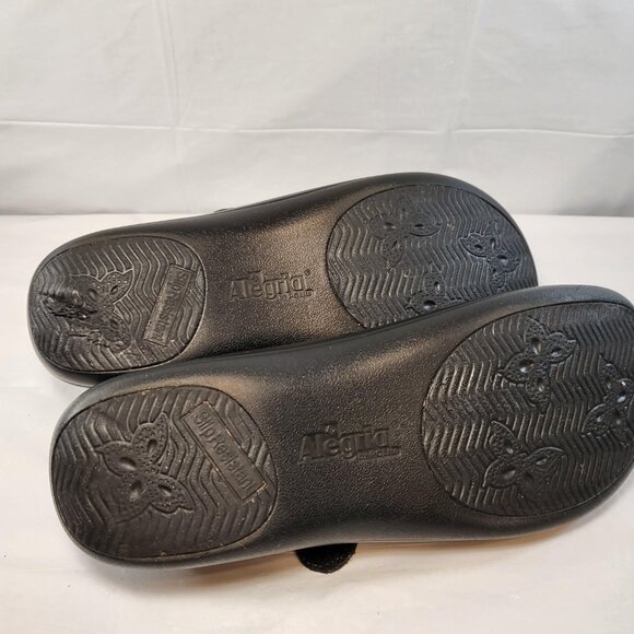 Alegria by PG Lite Kourtney Delicut Mary Jane Size 38 EU Black Floral Design - Picture 7 of 10